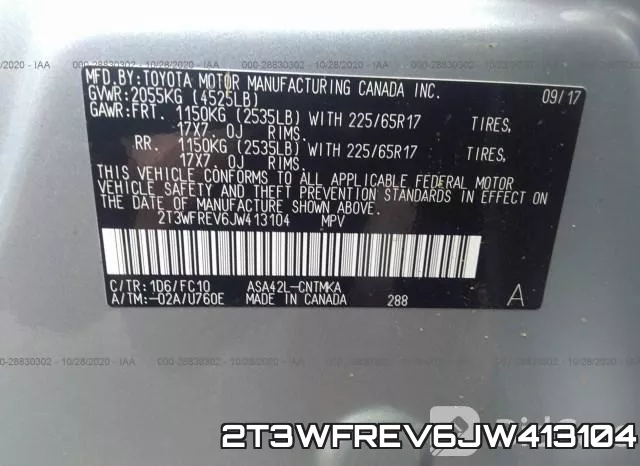 2T3WFREV6JW413104 фото 10