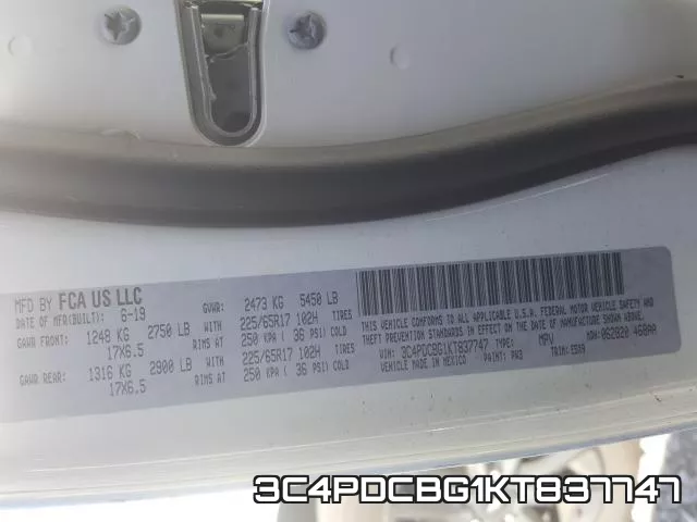 3C4PDCBG1KT837747 фото 2