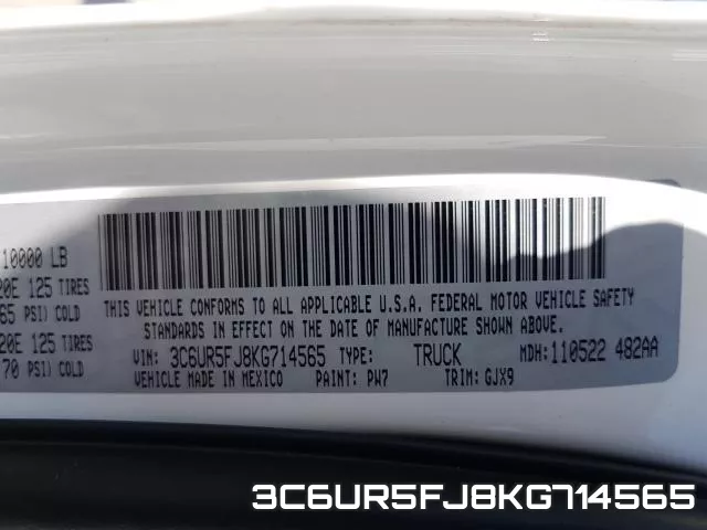 3C6UR5FJ8KG714565 фото 2