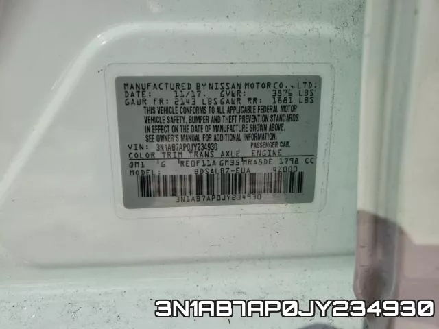 3N1AB7AP0JY234930 фото 2