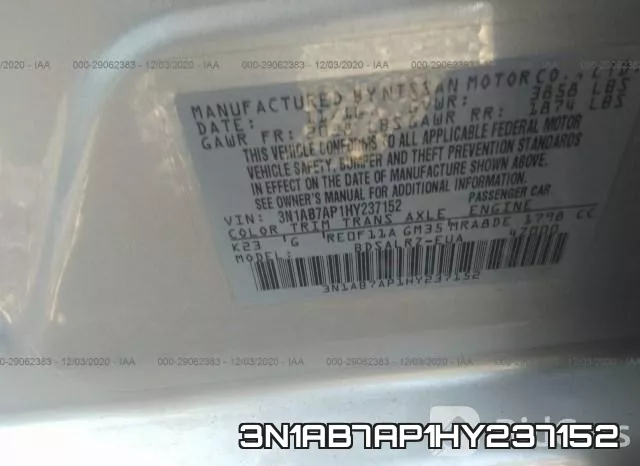 3N1AB7AP1HY237152 фото 10