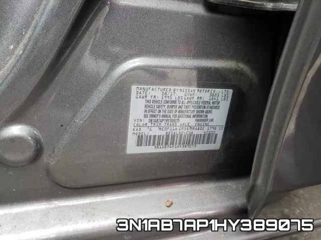 3N1AB7AP1HY389075 фото 2