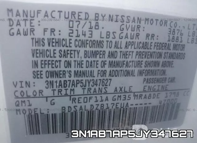 3N1AB7AP5JY347627 фото 10