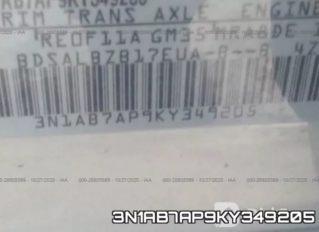 3N1AB7AP9KY349205 фото 10