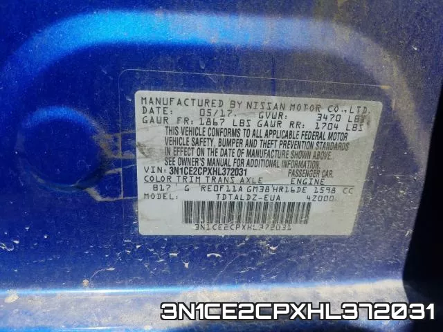 3N1CE2CPXHL372031 фото 2