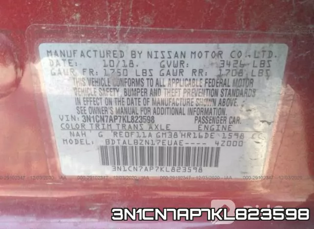 3N1CN7AP7KL823598 фото 10
