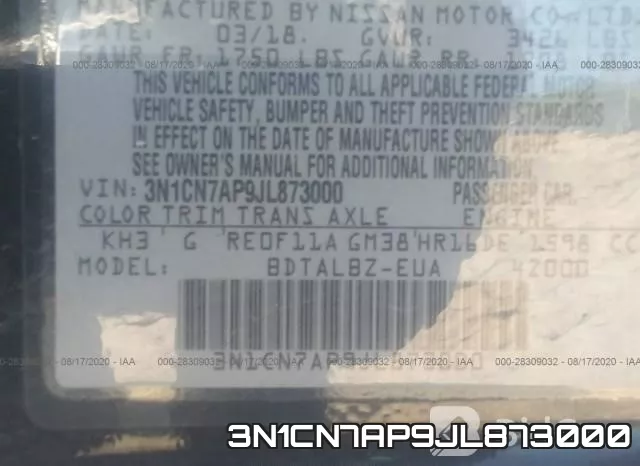 3N1CN7AP9JL873000 фото 10