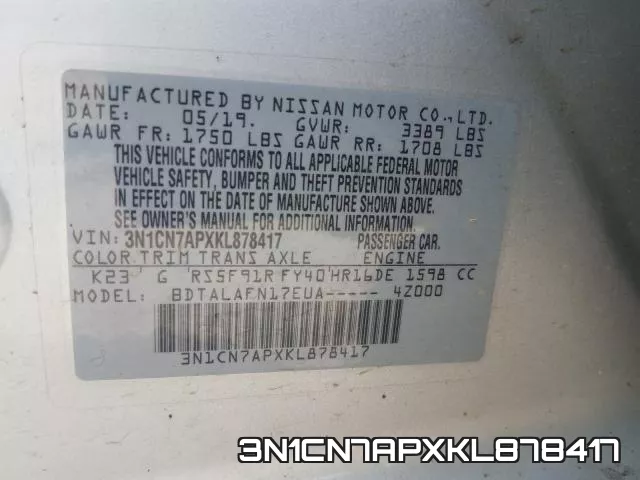 3N1CN7APXKL878417 фото 2