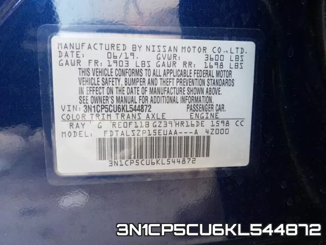 3N1CP5CU6KL544872 фото 2