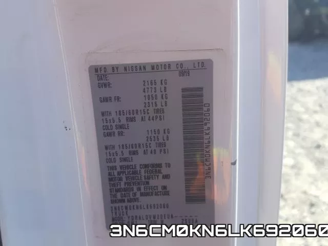 3N6CM0KN6LK692060 фото 2