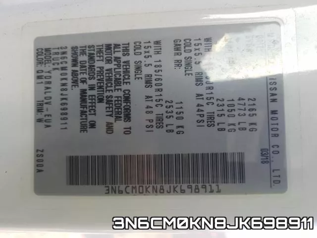 3N6CM0KN8JK698911 фото 2