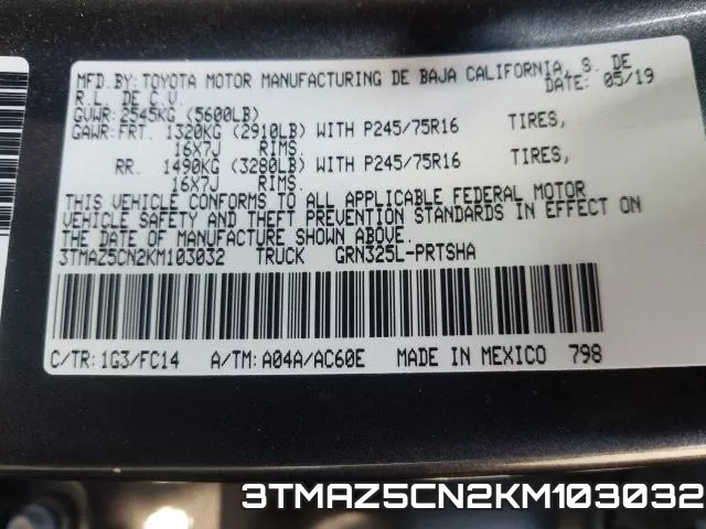 3TMAZ5CN2KM103032 фото 2