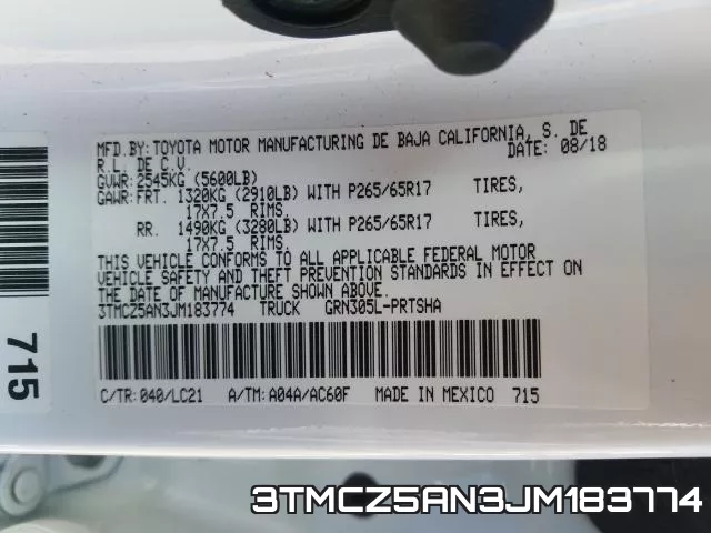 3TMCZ5AN3JM183774 фото 2
