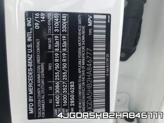4JGDA5HB2HA846777 фото 2