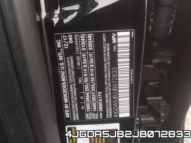 4JGDA5JB2JB072833 фото 2