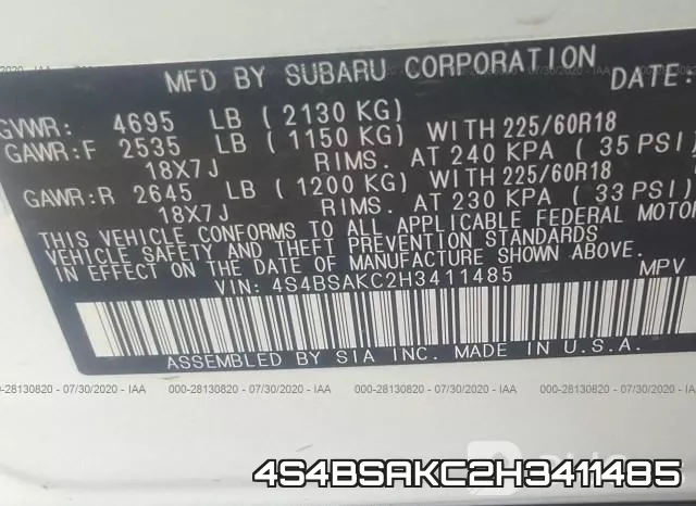 4S4BSAKC2H3411485 фото 10