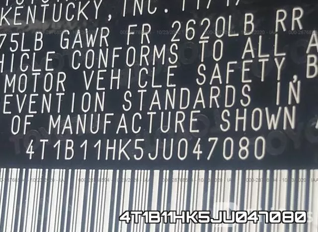 4T1B11HK5JU047080 фото 10