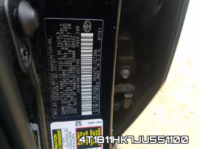 4T1B11HK7JU551100 фото 2