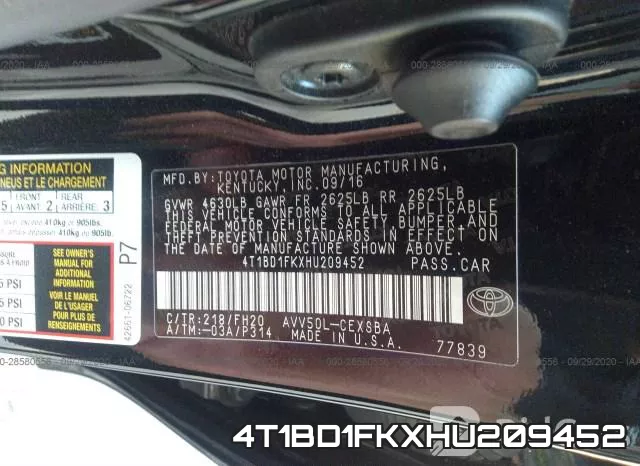 4T1BD1FKXHU209452 фото 10