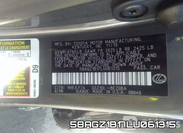 58AGZ1B17LU061315 фото 10