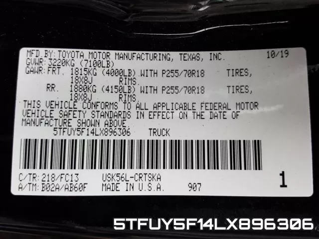 5TFUY5F14LX896306 фото 2