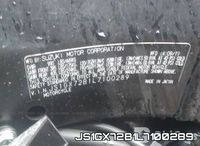 JS1GX72B1L7100289 фото 2