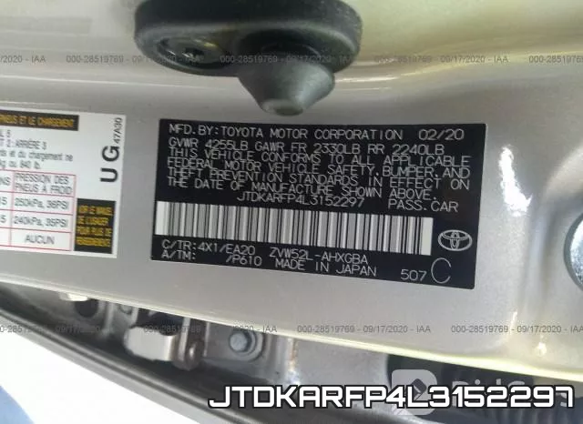 JTDKARFP4L3152297 фото 10