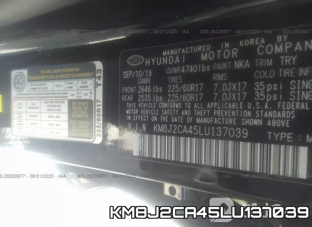 KM8J2CA45LU137039 фото 9