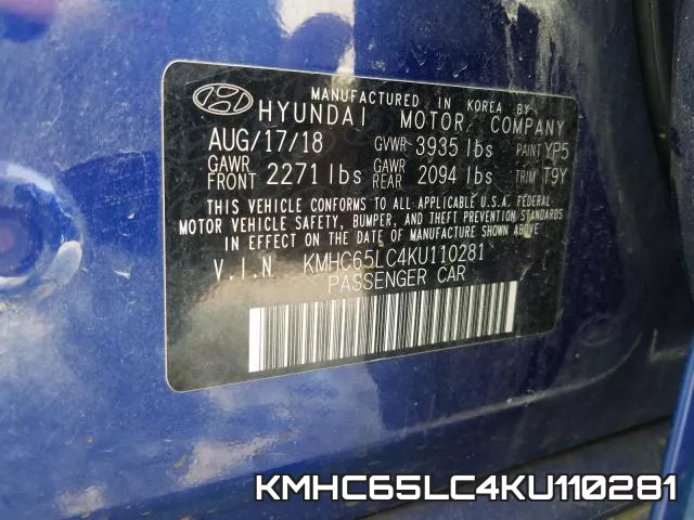 KMHC65LC4KU110281 фото 2