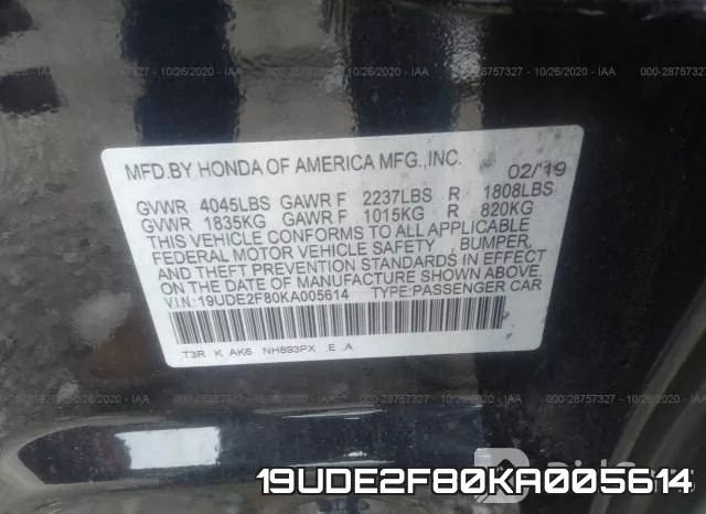 19UDE2F80KA005614 фото 10