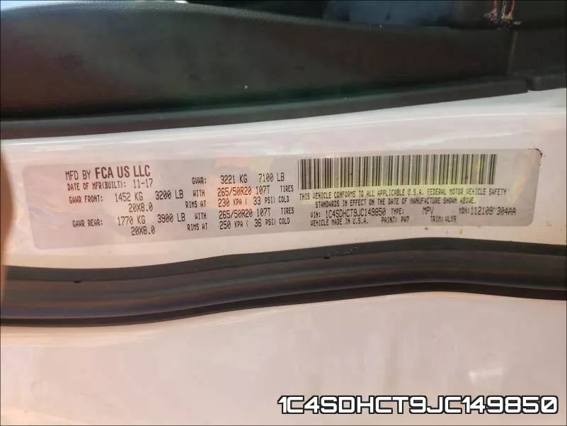 1C4SDHCT9JC149850 фото 2