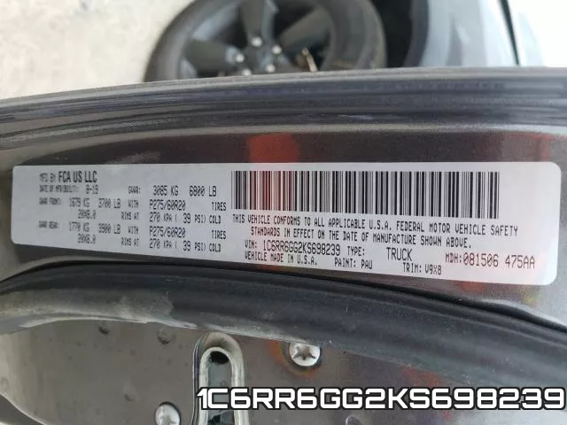 1C6RR6GG2KS698239 фото 2