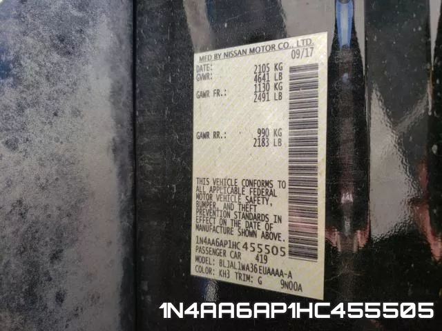 1N4AA6AP1HC455505 фото 2
