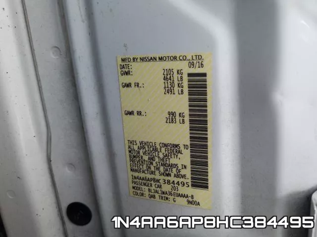 1N4AA6AP8HC384495 фото 2