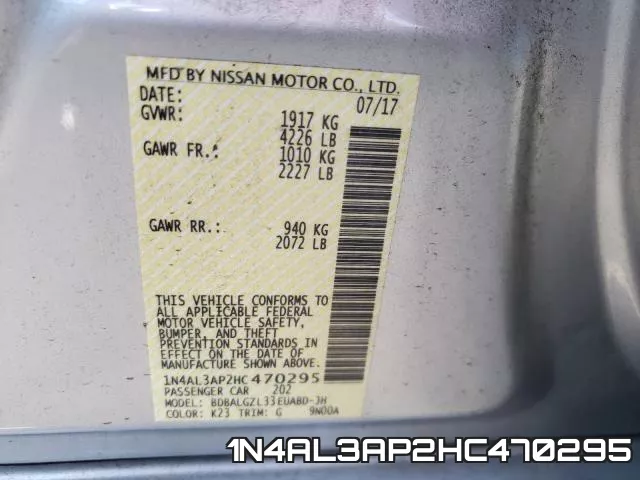 1N4AL3AP2HC470295 фото 2