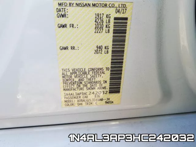 1N4AL3AP3HC242032 фото 2