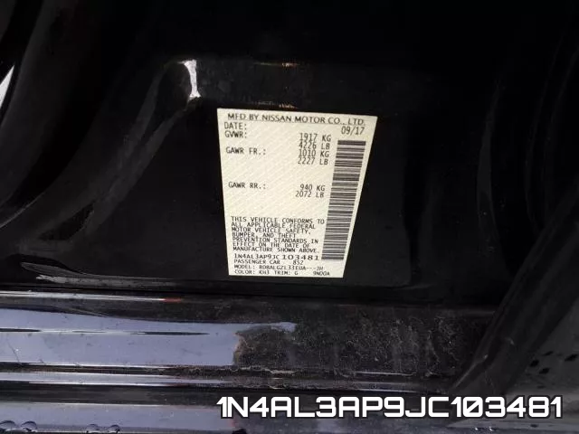 1N4AL3AP9JC103481 фото 2
