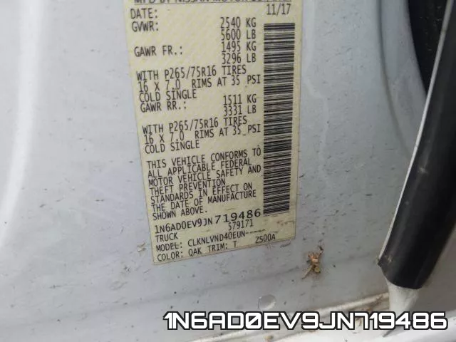 1N6AD0EV9JN719486 фото 2