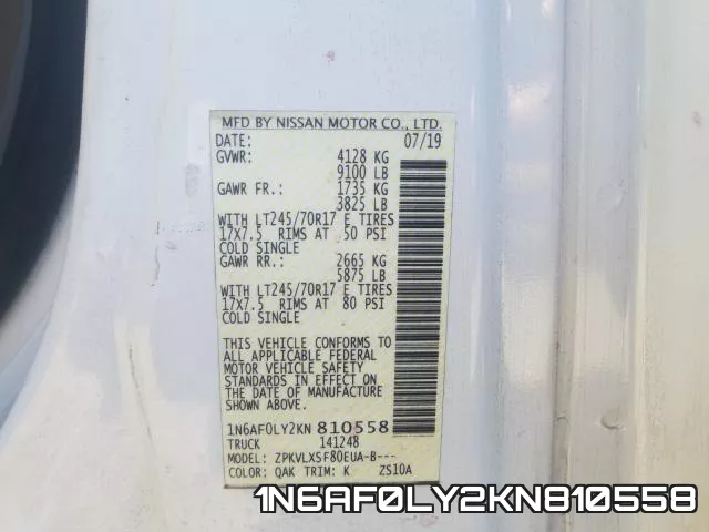 1N6AF0LY2KN810558 фото 2