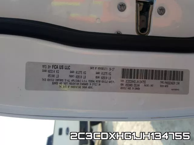 2C3CDXHG1JH134755 фото 2