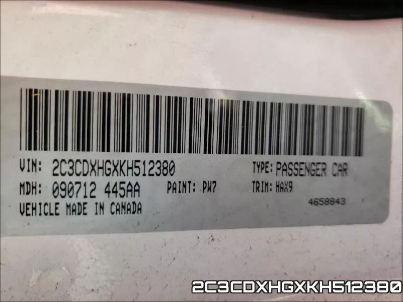 2C3CDXHGXKH512380 фото 2