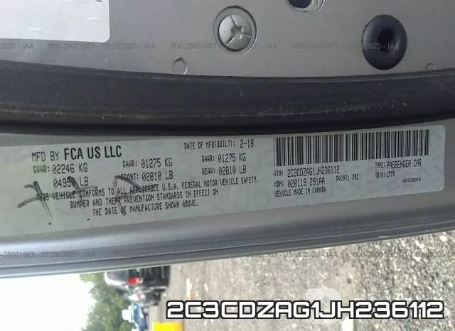 2C3CDZAG1JH236112 фото 10