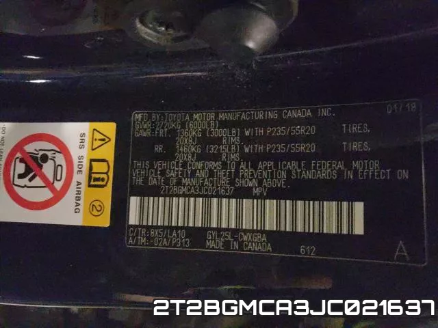 2T2BGMCA3JC021637 фото 2