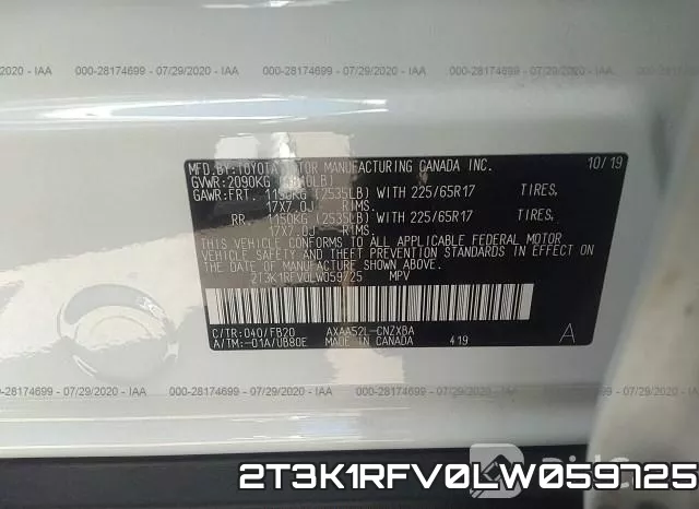 2T3K1RFV0LW059725 фото 9