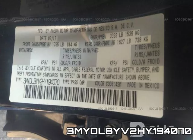 3MYDLBYV2HY194070 фото 10