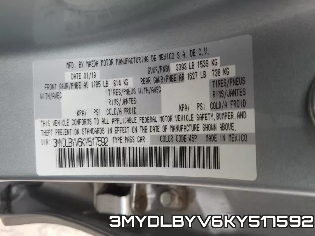 3MYDLBYV6KY517592 фото 2