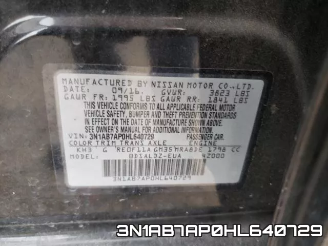 3N1AB7AP0HL640729 фото 2
