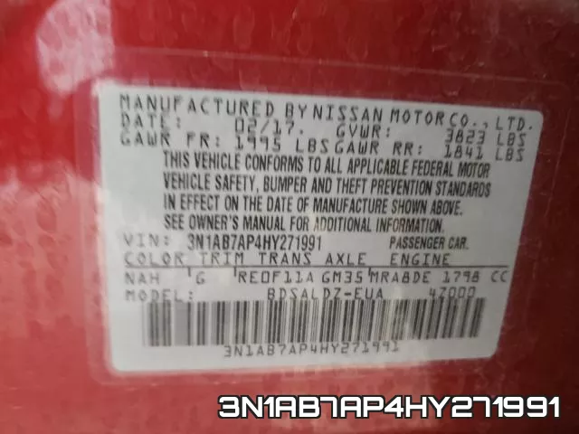 3N1AB7AP4HY271991 фото 2