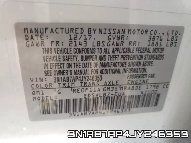 3N1AB7AP4JY246353 фото 2