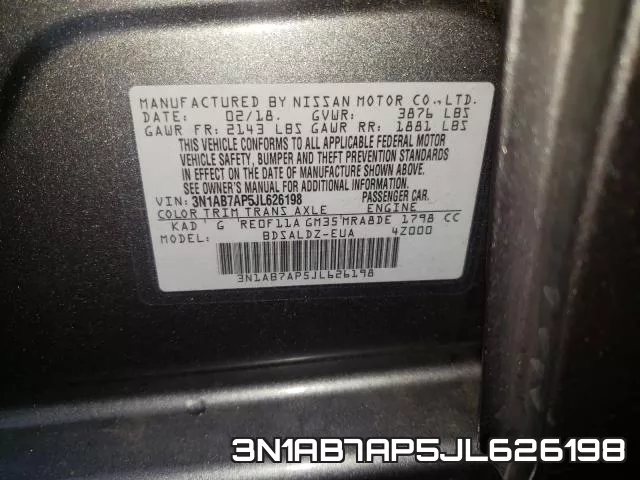 3N1AB7AP5JL626198 фото 2